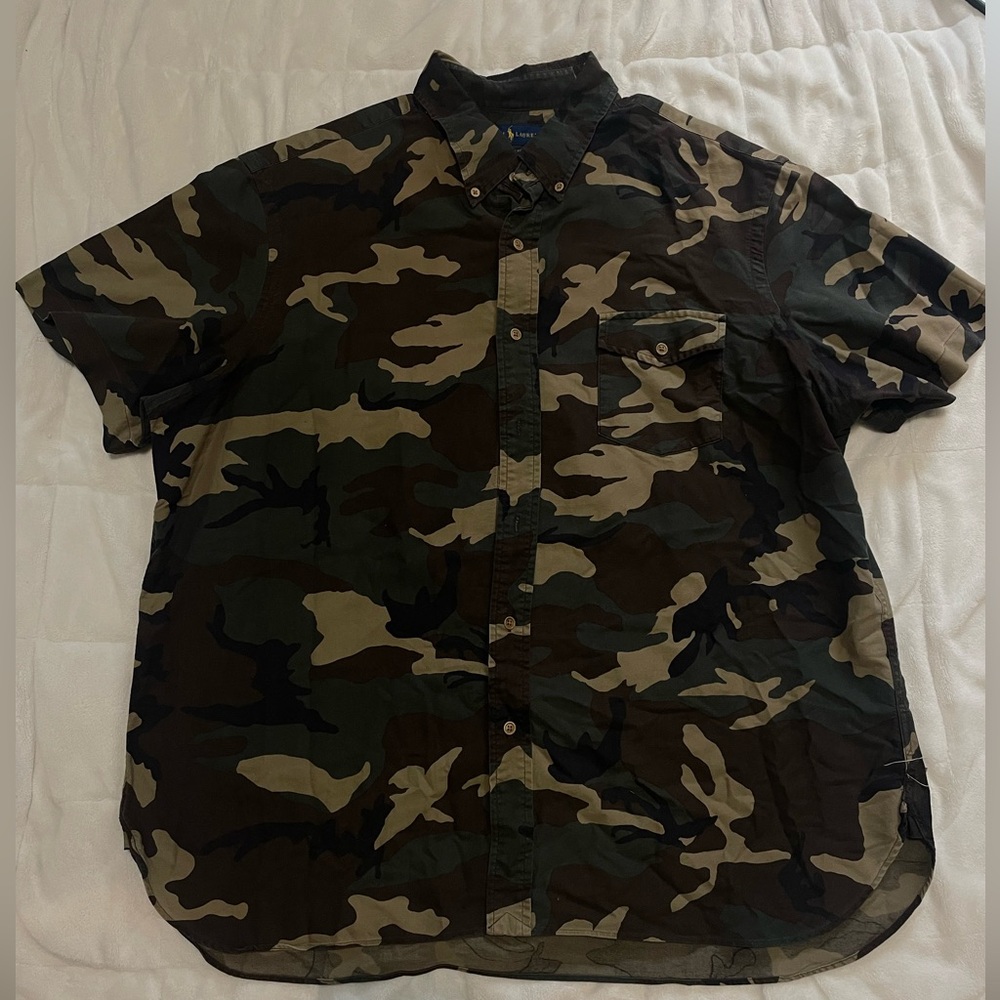 Ralph Lauren Men's Camouflage Button Down Shirt